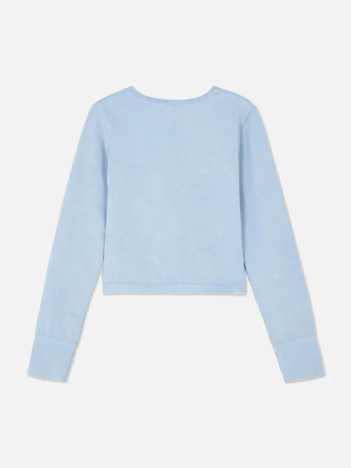 Acid Wash Long Sleeve Top