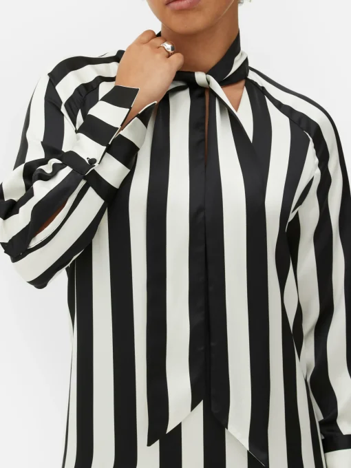 Beetlejuice X Colleen Atwood Striped Midi Dress