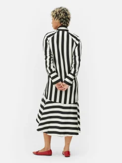 Beetlejuice X Colleen Atwood Striped Midi Dress