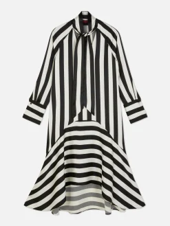 Beetlejuice X Colleen Atwood Striped Midi Dress
