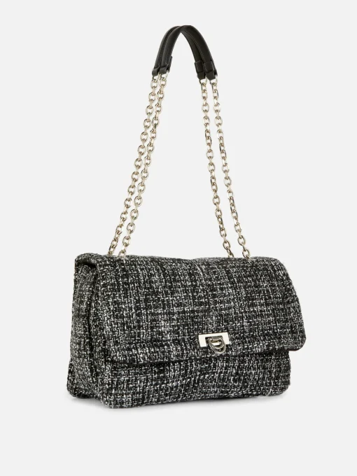 Bouclé Flap Front Crossbody Bag