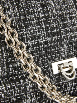 Bouclé Flap Front Crossbody Bag