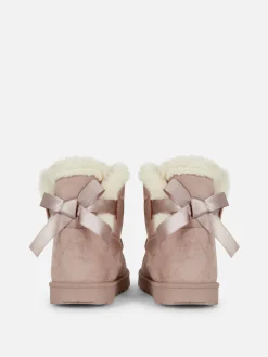 Bow Back Plush Lined Boots