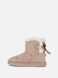 Bow Back Plush Lined Boots