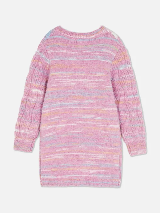 Cable Knit Sweater Dress And Tights Set