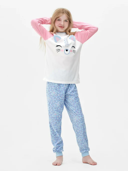 Cat Fleece Pyjamas