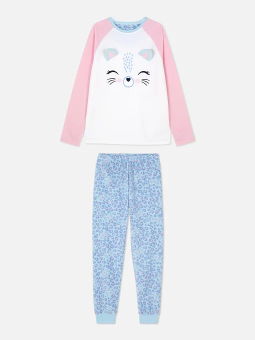 Cat Fleece Pyjamas