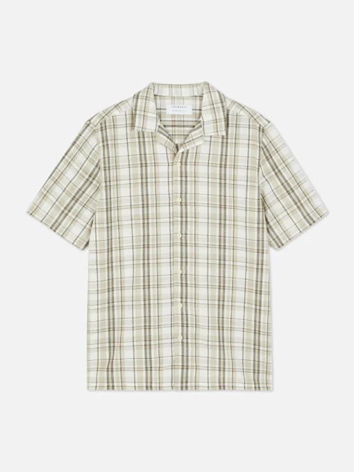 Check Textured Short Sleeve Shirt