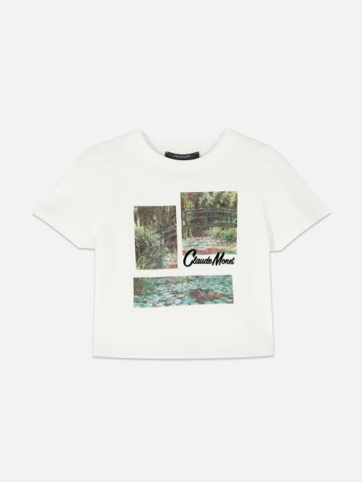 Claude Monet Graphic Cropped T-Shirt