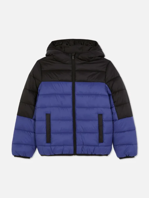 Color Block Puffer Jacket