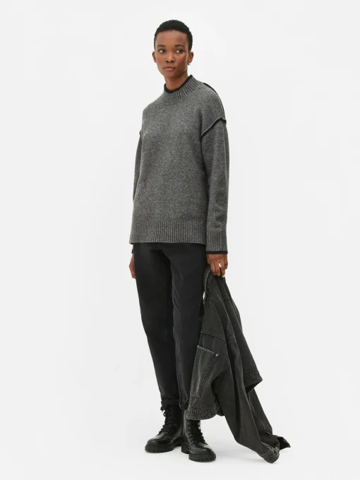 Contrast Stitch Sweater