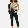 Crew Neck Ribbed Cropped Tank