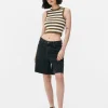 Crew Neck Ribbed Cropped Tank
