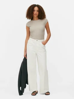 Crinkle Texture Ruched T-Shirt