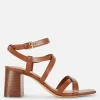 Cross Strap Block Heel Sandals