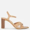 Cross Strap Heeled Sandals