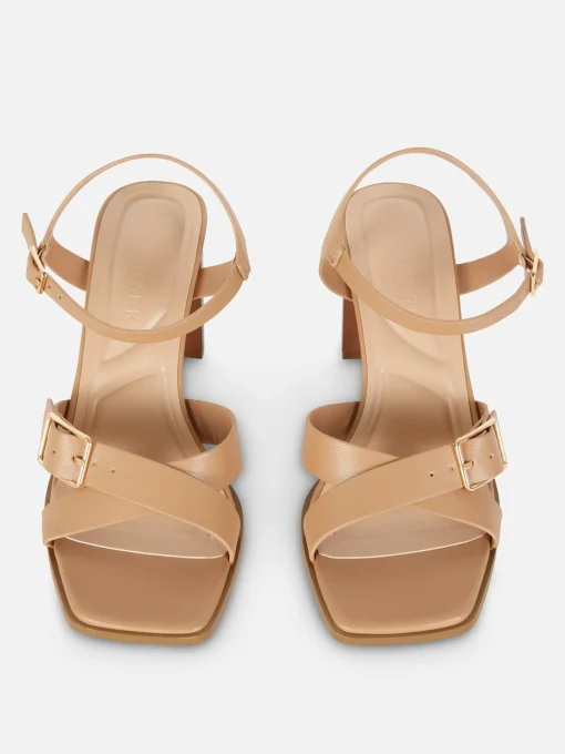 Cross Strap Heeled Sandals