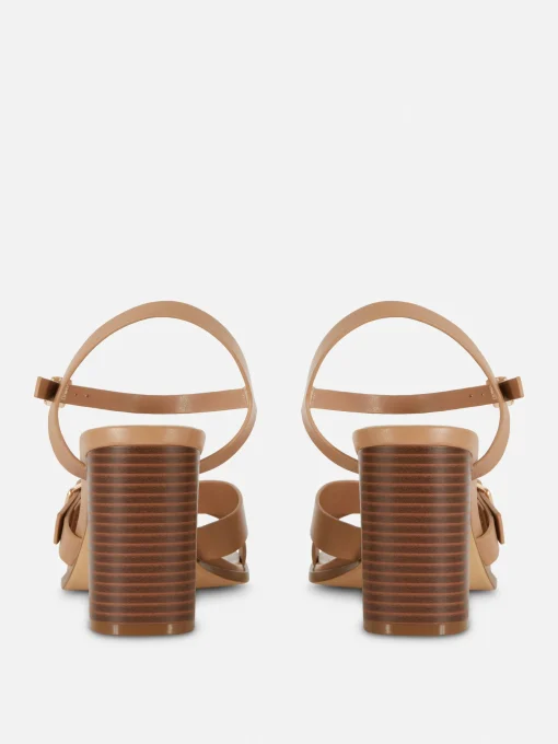 Cross Strap Heeled Sandals
