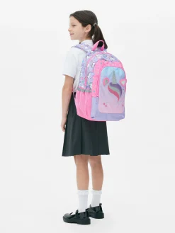 3D Unicorn Color Block Backpack