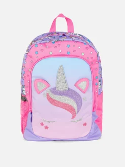 3D Unicorn Color Block Backpack