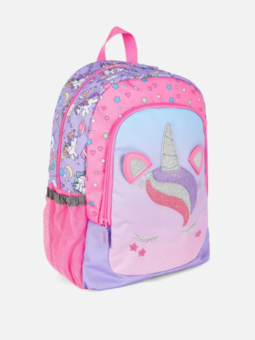 3D Unicorn Color Block Backpack