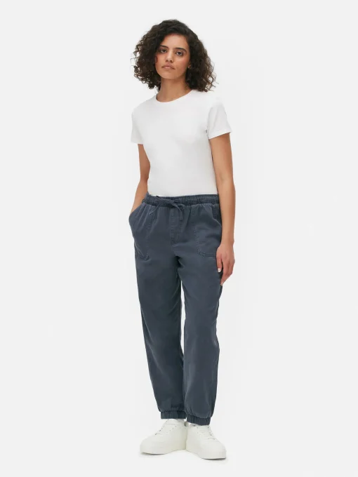 Denim Drawstring Joggers