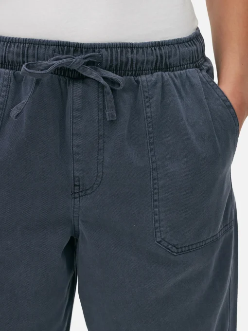 Denim Drawstring Joggers