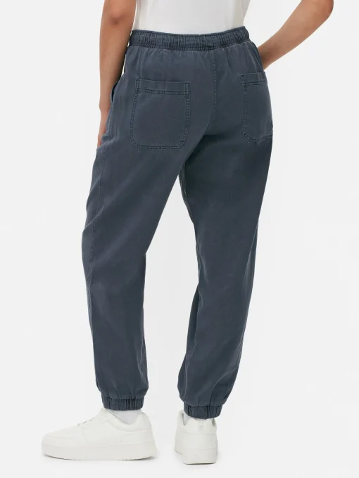 Denim Drawstring Joggers