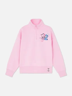 Disney’s Stitch And Angel Half-Zip Pullover