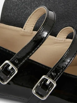 Double Buckle Strap Ballet Flats