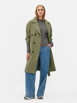 Double-Breasted Belted Trench