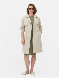 Double-Breasted Belted Trench