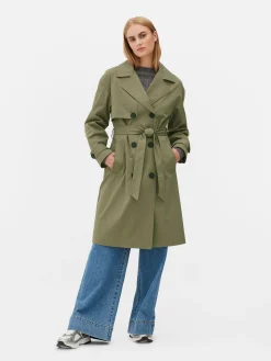 Double-Breasted Belted Trench