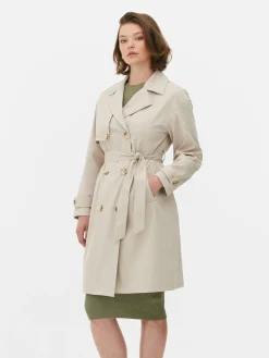 Double-Breasted Belted Trench
