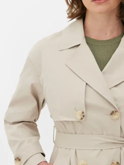 Double-Breasted Belted Trench