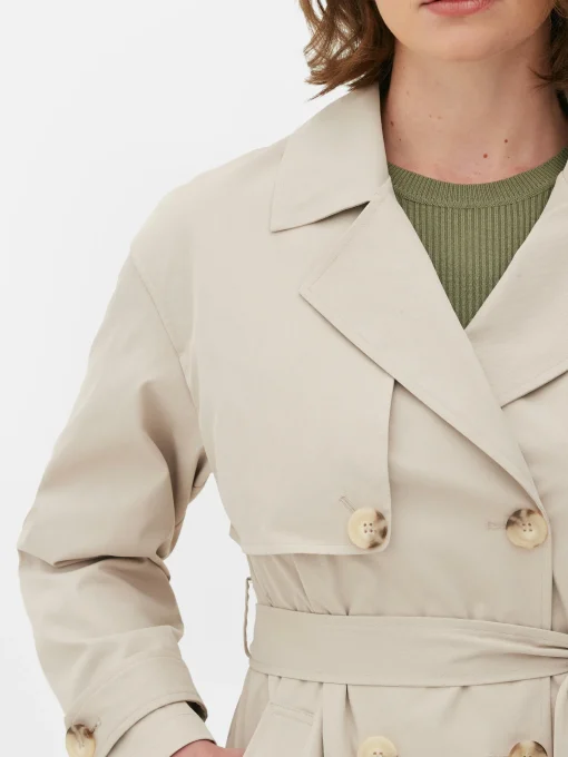 Double-Breasted Belted Trench