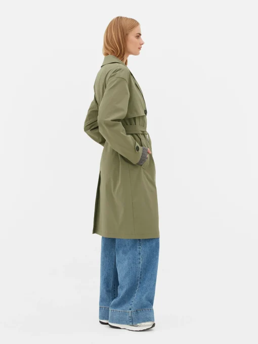 Double-Breasted Belted Trench