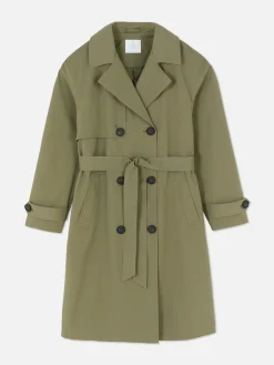 Double-Breasted Belted Trench