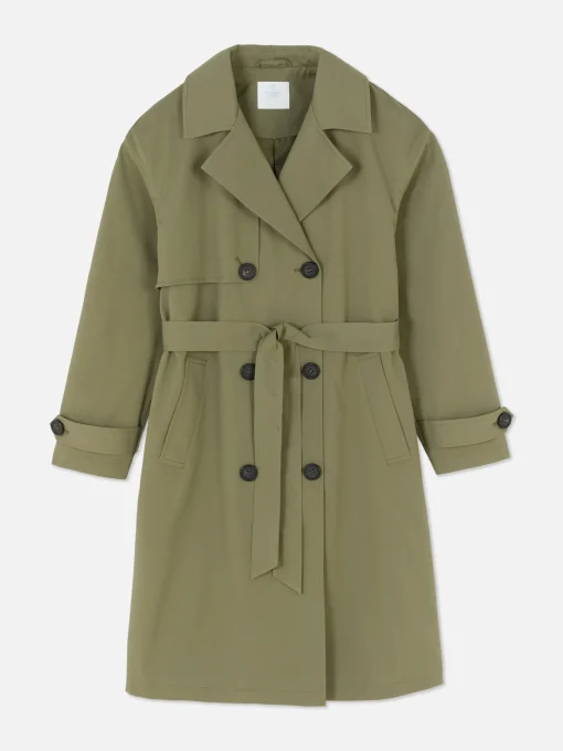 Double-Breasted Belted Trench