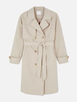 Double-Breasted Belted Trench