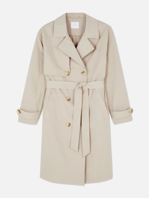 Double-Breasted Belted Trench