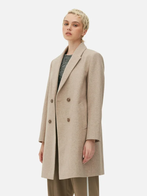 Double-Breasted Twill Coat