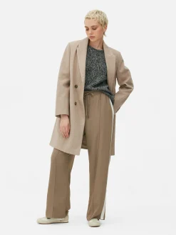 Double-Breasted Twill Coat