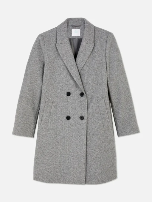 Double-Breasted Twill Coat