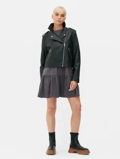 Essential Faux Leather Biker Jacket