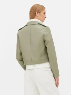 Essential Faux Leather Biker Jacket