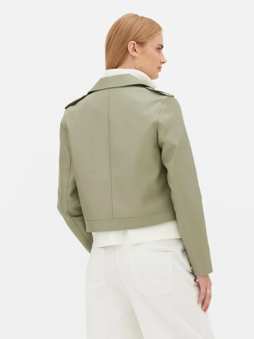 Essential Faux Leather Biker Jacket