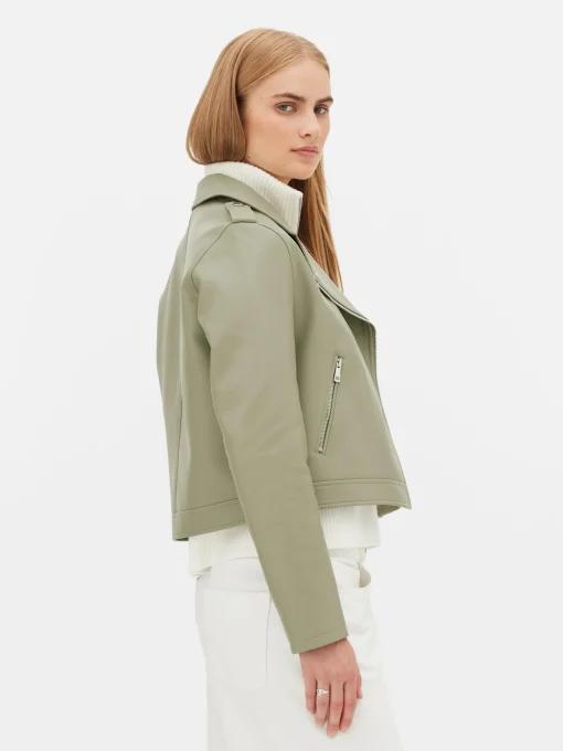Essential Faux Leather Biker Jacket