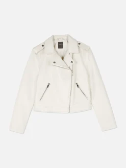 Essential Faux Leather Biker Jacket