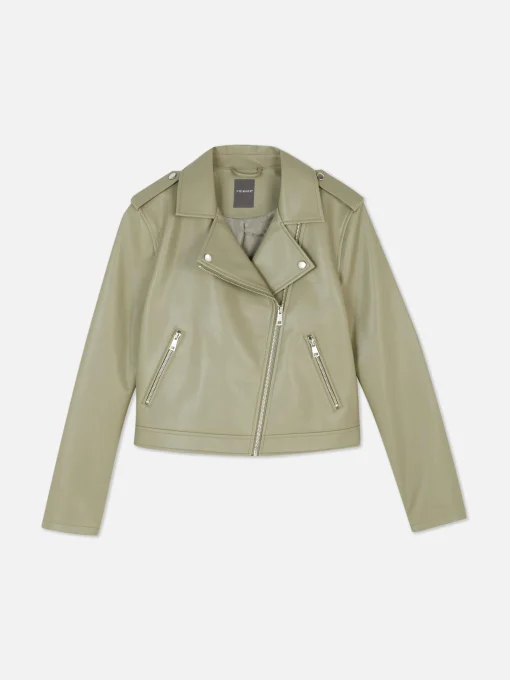 Essential Faux Leather Biker Jacket
